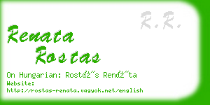 renata rostas business card